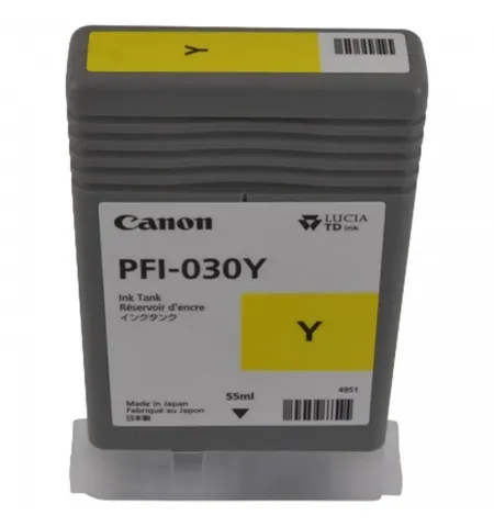 Картридж чернильный Canon PFI-030, 55мл, Жёлтый