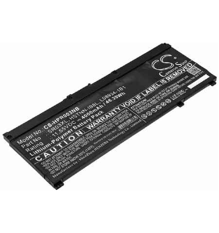 Battery HP Pavilion Gaming 15-cx Series Envy x360 15-cn 15-cp Series SR03XL HSTNN-DB8Q L08934-2C1 L08934-1B1 L08855-855 HSTNN-IB8L 11,55V 4550mAh Black Original