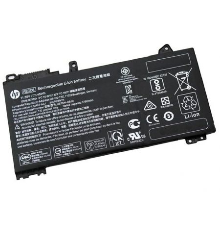 Battery HP ProBook 430 440 445 450 455R G6, ProBook 430 440 445 450 G7, HP ZHAN 66 Pro 13 14 15 G2,ZHAN 66 Pro A 14 G3 Series HSTNN-0B1C HSTNN-DB9A HSTNN-OB1C HSTNN-UB7R RE03XL  11.55V 3750mAh Black Original