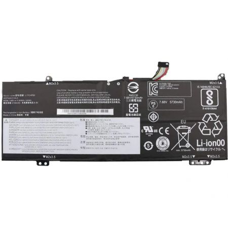 Battery Lenovo IdeaPad 530S-14 530S-15 Yoga 530-14 Flex 6-14 XiaoXin Air 14IKBR 14IWL 15ARR L17M4PB2 L17C4PB2 L17C4PB0 L17M4PB0 7.68V 5730mAh Original