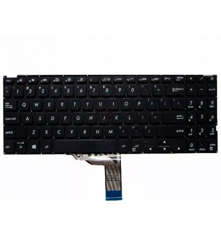 Keyboard Asus Vivobook X509 D509 M509 V5000 X509FA X509UA X509MA X512 w/Backlit w/o frame "ENTER"-small ENG/RU Black
