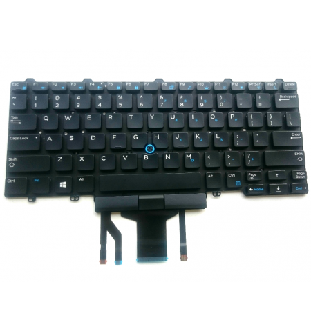 Keyboard Dell Latitude E5450 E5470 E7450 E7470 w/backlit w/trackpoint ENG/RU Black