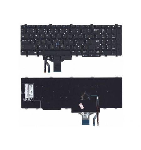 Keyboard Dell Latitude E5550 E5570 5580 5590 w/backlit ENG/RU Black Keyboard Dell Latitude E5550 E5570 5580 5590 w/backlit ENG/RU Black