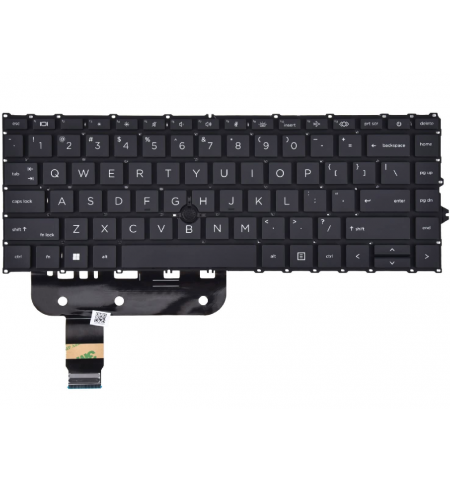 Keyboard HP EliteBook 745 840 845 G7 G8 Series w/backlit w/trackpoint  w/o frame "ENTER"-small ENG/RU Black Original