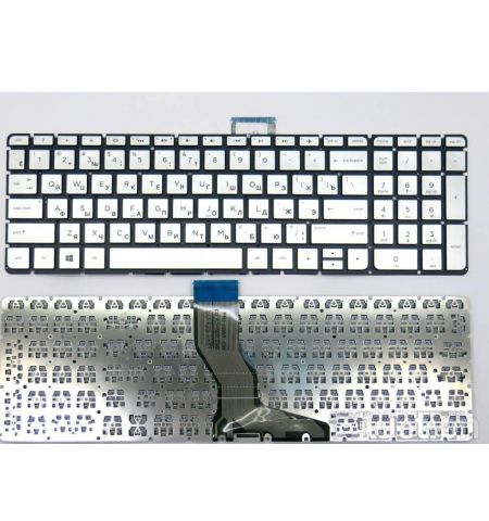 Keyboard HP Pavilion 15-AB, 15-AK, 15-BS, 15-BW, 15-CD, 17-AB, ProBook 250 G6, 255 G6, 256 G6, 258 G6 w/o frame "ENTER"-small Right Angles ENG/RU Black