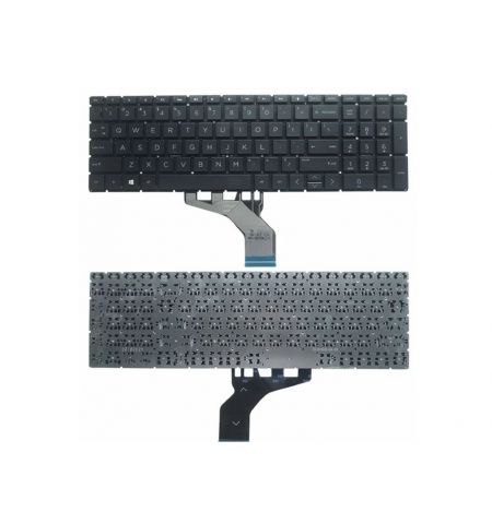 Keyboard HP Pavilion 15-DA 15-DB 15-CN 17-BY 250 255 G7 w/Backlit w/o frame "ENTER"-small ENG/RU Silver Original
