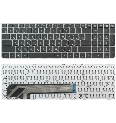 Keyboard HP ProBook 4530s 4535s 4730s 4735s w/frame ENG/RU Silver