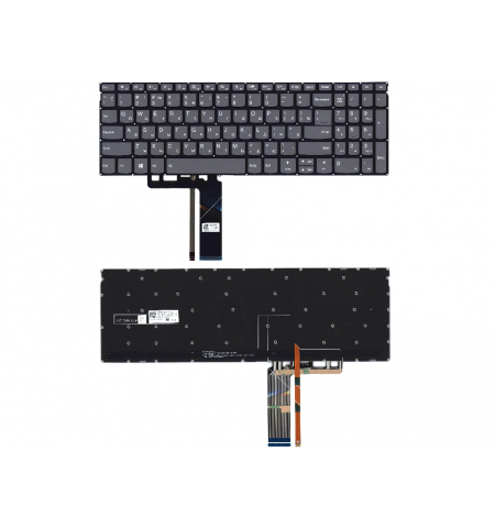 Keyboard Lenovo  ThinkBook 15-IML 15-IIL w/o frame "ENTER"- small w/Backlit ENG/RU Gray Original