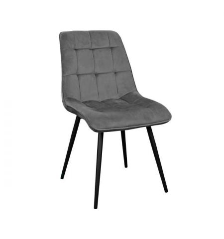 Scaun Capella~Catifea Dark Grey HLR21+Black Legs
