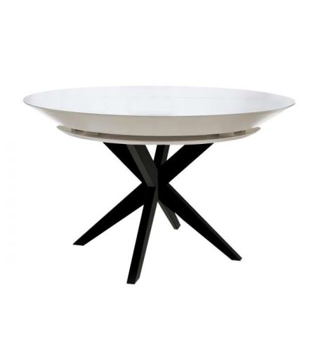 Masa Nova Furnir~White Black+Black Leg