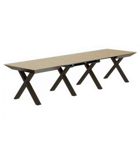 Masa Madrid Natural Wood+Black Legs 160*100+50+50+50+50