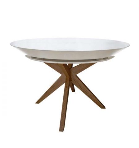 Masa Nova Furnir~Italian White+Wood Oak Leg