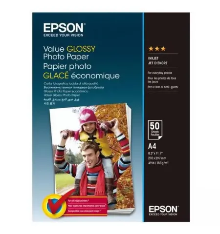 Photo Paper A4 183gr 50 sheets Epson Value Glossy