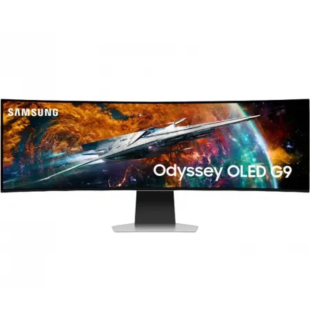 49" Игровой монитор Samsung S49CG95, OLED 5120x1440 Dual QHD, Серебристый