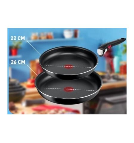 Набор сковород Tefal Ingenio Easy Cook &amp; Clean 22см+26см+ручк (L1549013)