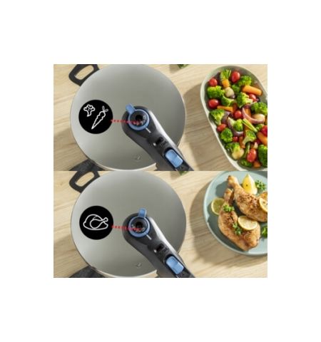 Скороварка Tefal Secure Trendy с паровой корзиной 4L Скороварка Tefal Secure Trendy с паровой корзиной 4L