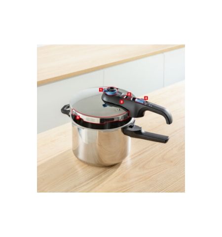 Скороварка Tefal Secure Trendy с паровой корзиной 4L Скороварка Tefal Secure Trendy с паровой корзиной 4L