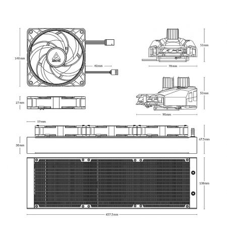 Водяное охлаждение Arctic Liquid Freezer II 420 A-RGB Multi Compatible Водяное охлаждение Arctic Liquid Freezer II 420 A-RGB Multi Compatible