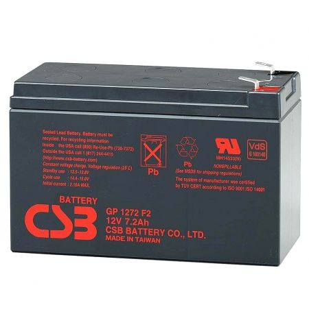 Аккумуляторная батарея CSB Battery UPS 12V/ 7.2AH GP 1272 F2