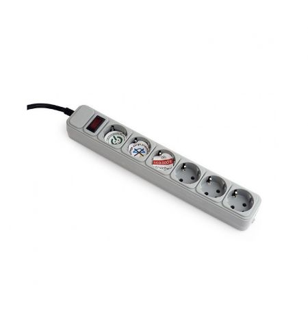 Фильтр импульсных помех Gembird Surge Protector SPG6-B-10C, 6 Sockets,