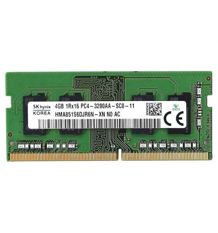 4GB SODIMM DDR4 Hynix 4GB HMA851S6DJR6N-XN PC4-25600 3200MHz CL22, 1.2