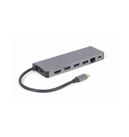 Gembird A-CM-COMBO5-05, USB Type-C 5-in-1 multi-port adapter (Hub + HD Gembird A-CM-COMBO5-05, USB Type-C 5-in-1 multi-port adapter (Hub + HD