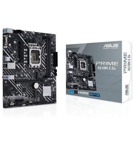 Материнская плата ASUS PRIME H610M-R D4-SI Intel H610, LGA1700, Dual D Материнская плата ASUS PRIME H610M-R D4-SI Intel H610, LGA1700, Dual D