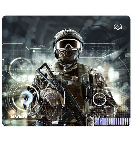 Коврик для мыши SVEN MP-G01S Soldier, Gaming Mouse Pad, Dimensions: 23