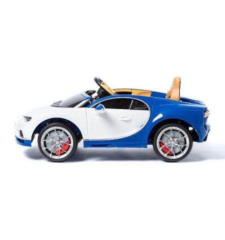 Электромобиль Bugatti Chiron, бело-синий Электромобиль Bugatti Chiron, бело-синий