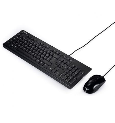 Клавиатура + мышь ASUS U2000 Black Keyboard + Mouse USB 90-XB1000KM000