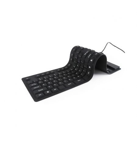 Клавиатура Gembird KB-109F-B, Flexible keyboard, USB, OTG adapter, bla