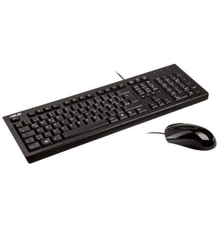 Клавиатура + мышь ASUS U2000 Black Keyboard + Mouse USB 90-XB1000KM000