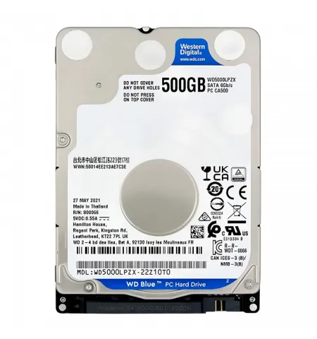 Жесткий диск Western Digital WD Blue, 2.5", 500 ГБ