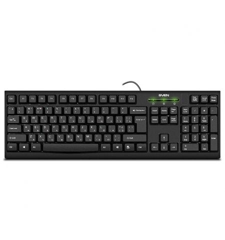 Клавиатура SVEN KB-S300, Black Keyboard, Waterproof design, 104 keys,