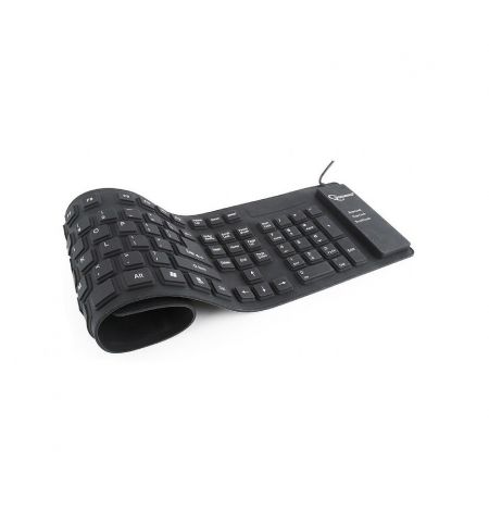 Клавиатура Gembird KB-109F-B, Flexible keyboard, USB, OTG adapter, bla Клавиатура Gembird KB-109F-B, Flexible keyboard, USB, OTG adapter, bla