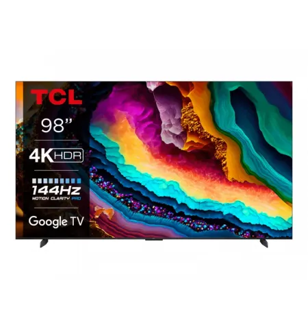 98" LED SMART Телевизор TCL 98P745, 3840x2160 4K UHD, Google TV, Чёрный