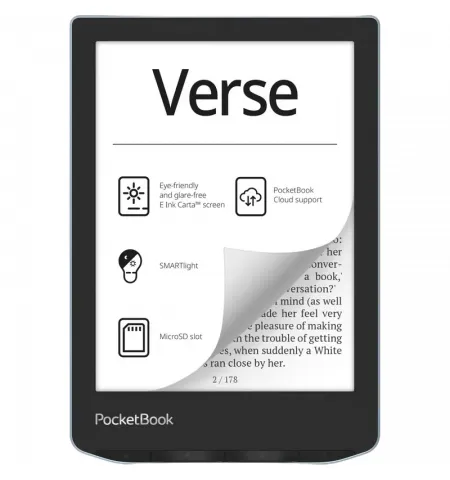 Электронная книга PocketBook Verse 629, Ярко-голубой