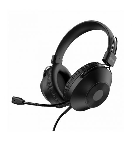 Trust Ozo Over-Ear USB Headset, 40mm driver units, Flexible Microphone