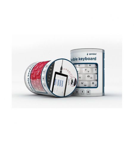 Клавиатура Gembird KB-109F-B, Flexible keyboard, USB, OTG adapter, bla Клавиатура Gembird KB-109F-B, Flexible keyboard, USB, OTG adapter, bla