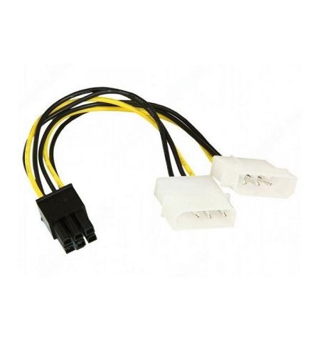 Adapter cable PCI-E - Gembird CC-PSU-6 Internal Power Adapter cable for PCI-E 6pin, 1 x 5.25" Power male to 1 x 5.25" Power female and PCI-E 6pin connector