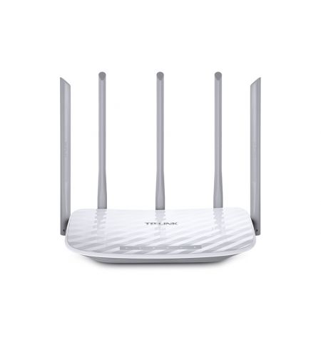 Wireless Router TP-LINK Archer C60 / AC1350 Dual Band / Wi-Fi5 / 1WAN+4LAN / 3 x 2.4GHz fixed antennas + 2 x 5GHz antennas