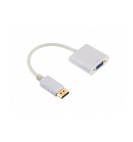 Adapter DP-VGA - Gembird  A-DPM-VGAF-02-W,  DisplayPort to VGA adapter cable, White