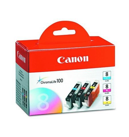 Ink Cartridge Canon CLI-8 ChromaLife-Set III, CARTRIDGE CLI-8 cyan/magenta/yellow