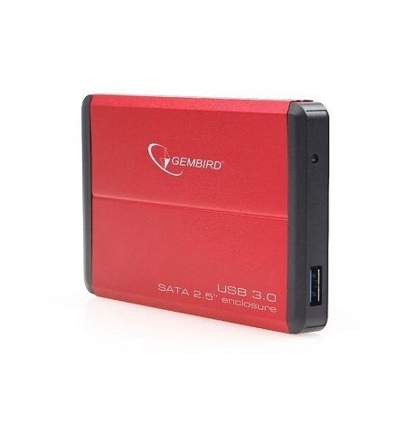 Gembird EE2-U3S-2-R, External enclosure for 2.5'' SATA HDD with USB3.0(5Gb/s) interface, Red