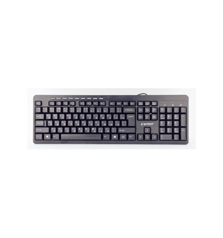 Gembird KB-UM-106-RU Multimedia keyboard, Silent, 9 hotkeys, USB, Black