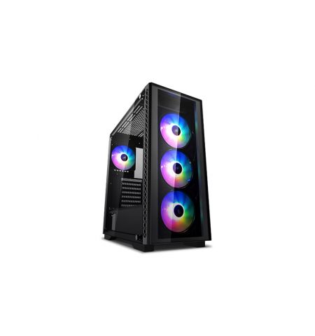 Корпус DEEPCOOL MATREXX 50 ADD-RGB 4F / w/oPSU / Side panel / 4x120mm ADD-RGB fans / ATX / Black