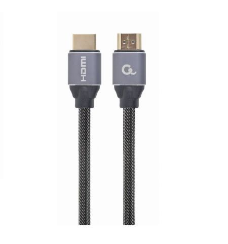 Cable HDMI 2.0 CCBP-HDMI-2M, Premium series 2 m, High speed  with Ethernet, Supports 4K UHD resolution at 60Hz, Nylon, Gold plated connectors, Copper AWG30