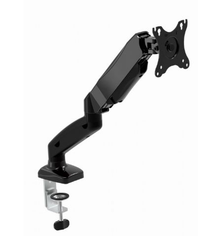 Arm for 1 monitor 13"-27" - Gembird MA-DA1-01, Steel (1.35 mm), Gas spring 2-7kg, VESA 75/100, arm rotates, extends and retracts, tilts to change reading angles, and allows to rotate display from landscape-to-portrait mode