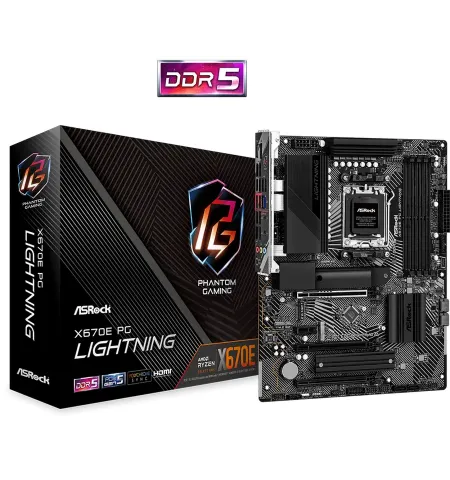 Материнская плата ASRock X670E PG LIGHTNING, AM5, AMD X670, ATX