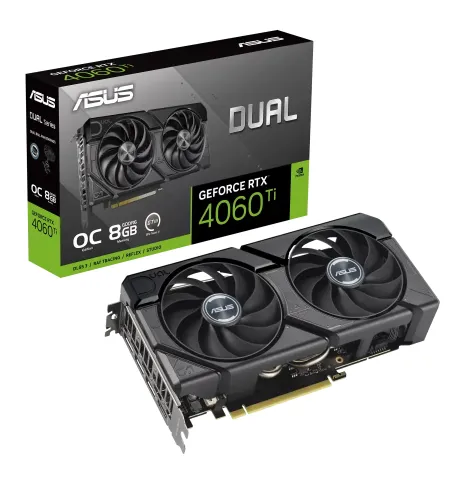 Видеокарта ASUS DUAL-RTX4060TI-O8G-EVO,  8GB GDDR6 128бит (DUAL-RTX4060TI-O8G-EVO)